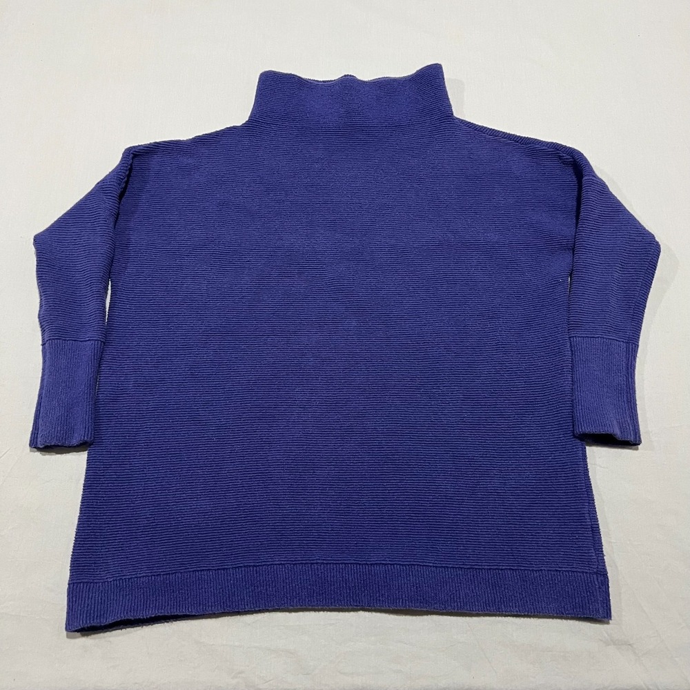 Free People Womens Purple Ottoman Slouchy Ribbed Mock Neck Tunic Sweater Size XS